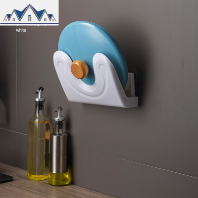 锅盖架壁挂菜板砧板收纳壁挂式厨房放案板的架子坐式置物架免打孔 三维工匠