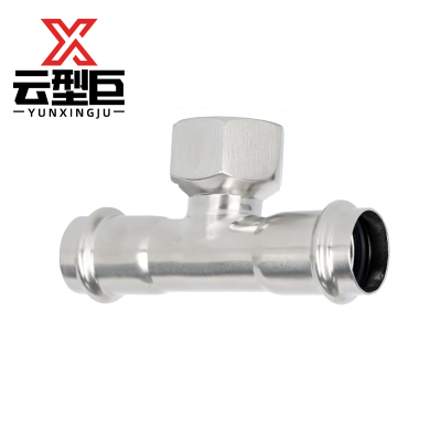 云型巨 不锈钢卡压内丝三通 不锈钢管件 304 单位:个