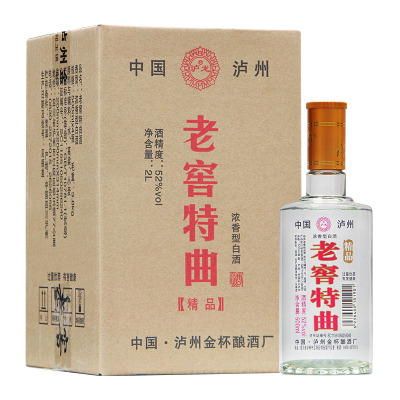 白酒泸龙老窖特曲精品52度浓香型500mlx4