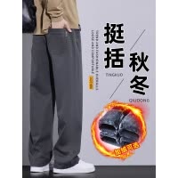 男士休闲裤秋季新款春秋款宽松直筒秋冬西裤阔腿裤子男款