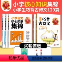知识集锦语数英+巧背古诗129篇 [正版]王朝霞核心知识集锦语文数学英语知识大盘点一二三四五六年级小学知识大全手册人教版