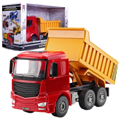 双鹰double eagle遥控手动吊车消防车玩具水泥搅拌车翻斗车儿童工程车