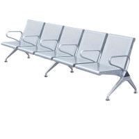 晋舰 靠背排椅中间带扶手加厚机场银行车站医院等候椅连椅五人位无垫