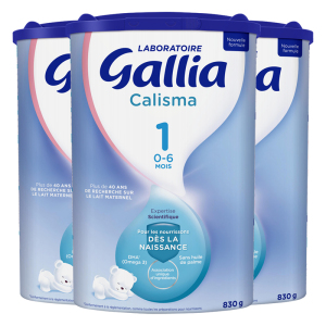 法国进口 佳丽雅Gallia 1段奶粉 经典配方0-6个月830g 3罐装