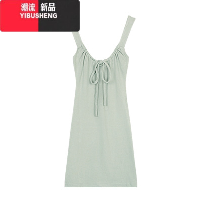 YIBUSHENG性感辣妹绑带背心连衣裙女季新款紧身收腰包臀裙短裙子