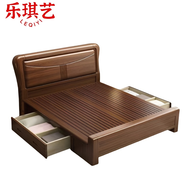 乐琪艺 实木床 150cm(高箱款)张