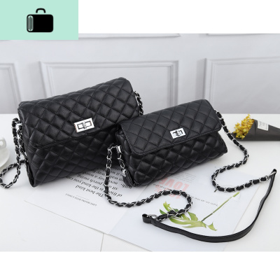 包包女2019新款潮网红百搭菱格链条包单肩斜挎包简约大气迷你女包NEW LAKE女士单肩包