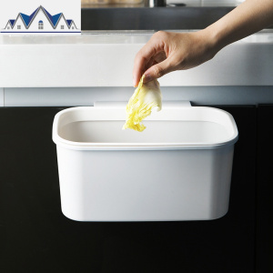 厨房垃圾桶挂式壁式橱柜可悬挂式垃圾桶办公室收纳桶免打孔 三维工匠