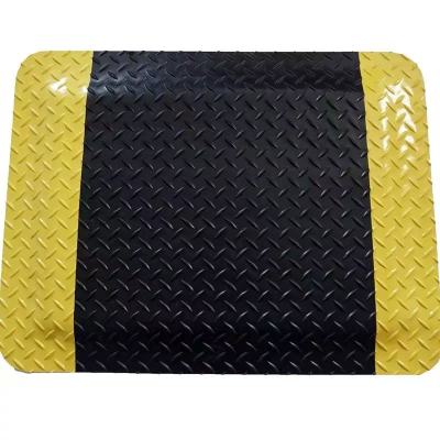 中锦科技 防静电抗疲劳地垫 黄边黑色 450*600*20mm 件