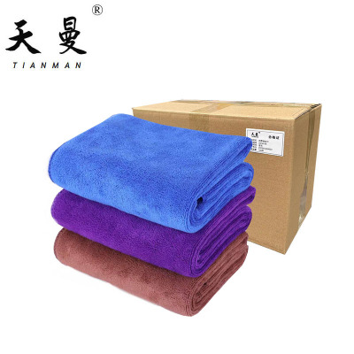 天曼 超细纤维长形抹布 30*60cm/条 蓝色