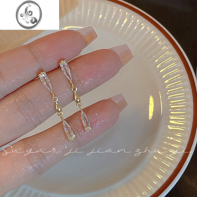 JiMiSUGAR 超闪锆石气质耳环小众设计感耳饰女高级感耳钉2022年新款潮