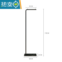 敬平衣帽架落地简约室内晒衣架阳台卧室挂衣架子家用简易单杆式晾衣架 [黑色单杆]黑色底座