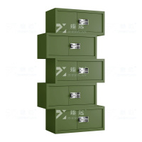 臻远 ZYJJ-80094 保密柜 绿色分体五节智能密码锁 长900*宽420*高2000mm 单位:1台