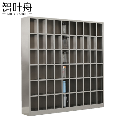 智叶舟不锈钢水杯柜60格150*25*150cm台