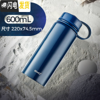 三维工匠保温杯男大容量保温壶暖水瓶户外便携车载旅行水杯子水壶1000 午夜蓝600