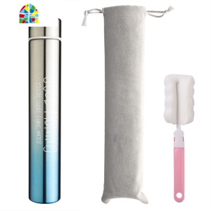 保温杯男便携细长款女个性创意潮流水杯子简约清新森系网红高颜值 FENGHOU 260金色