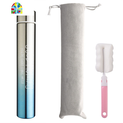 保温杯男便携细长款女个性创意潮流水杯子简约清新森系网红高颜值 FENGHOU 260金色