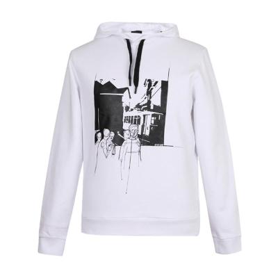 ZZegna杰尼亚男士人物印花棉质连帽运动衫卫衣VS458ZZ805B