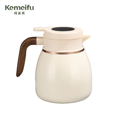 珂美芙 不锈钢保温水壶 米黄1100ml 个