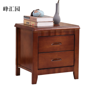峰汇园床头柜简约卧室床边储物柜标准款胡桃色50*41*50cm