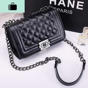 包包女2020新款学生韩版社会百搭斜挎女包ins菱格链条单肩包女士NEW LAKE女士单肩包