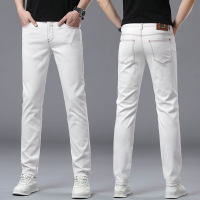 menJeans男士牛仔裤夏季新款修身弹力潮牌休闲小直筒裤_650