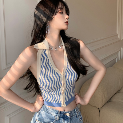 枫述欧美辣妹针织背心大码女装洋气减龄时髦胖mm百搭心机遮肚藏肉上衣