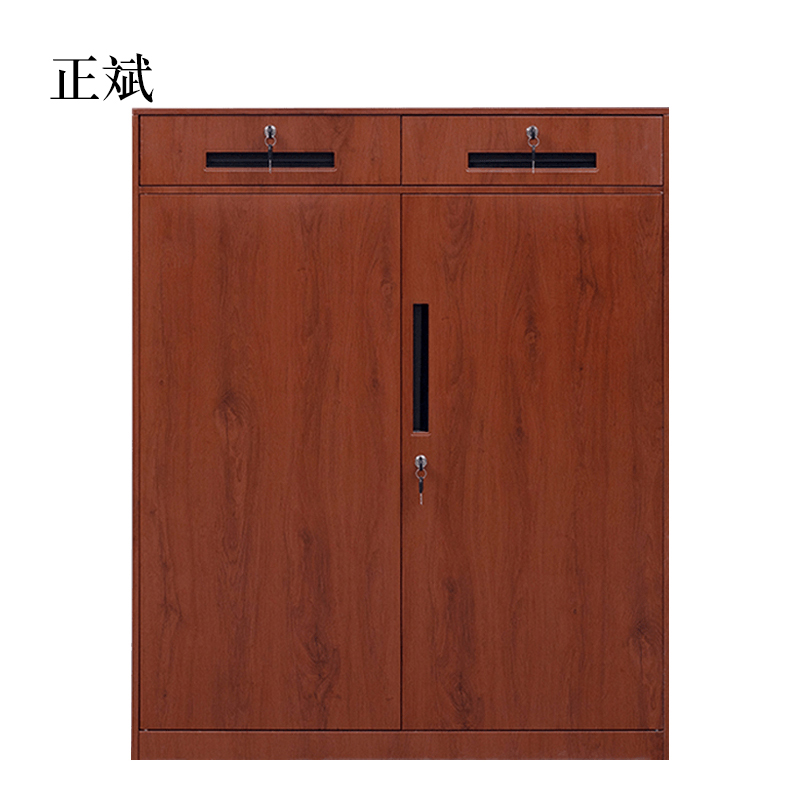 正斌办公室文件柜资料档案铁皮柜子储物带锁财务铁柜书柜阳台矮柜
