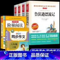 [全6册]六年级下册书目+同步作文+阅读理解 [正版]全套4册 鲁滨逊漂流记原着完整版六年级下册必读书目快乐读书吧课外书