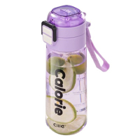 希乐塑料杯620ml耐用双饮户外便携艳紫XL-2428