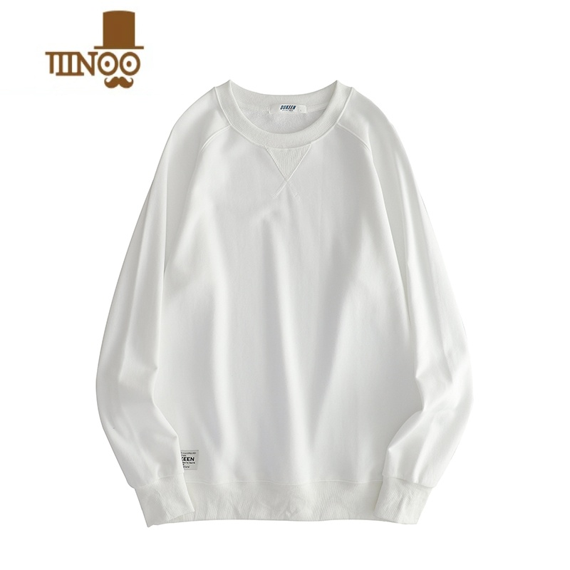 YANXU美式340g圆领卫衣男2023新款潮牌打底衫纯色灰色外套