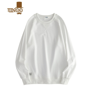 YANXU美式340g圆领卫衣男2023新款潮牌打底衫纯色灰色外套