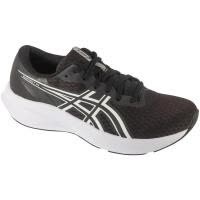 ASICS跑步鞋男轻便舒适缓震耐磨黑色白色条纹透气网面经典款公路