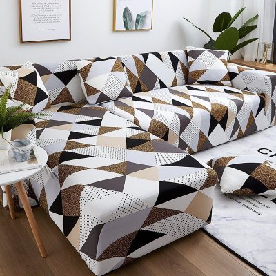弹力懒人沙发套罩通用型全包萬能套北欧简约布艺沙发垫全盖布一套 銮金 S码(沙发长度90-140cm适用)一般适合单人沙发