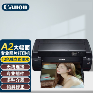 佳能(Canon)PRO-500彩色喷墨照片打印机专业加墨12色A2相片照相馆影楼办公摄影艺术爱好者 PRO500彩色喷墨打印机12色打印机