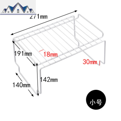 家用铁艺置物架厨房可叠加碗碟调味料架橱柜桌面储物架浴室收纳架 三维工匠