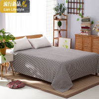 棉老粗布床单棉加厚格子床单棉被单单人双人1.5米1.8m2.0床 三维工匠