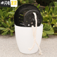 三维工匠懒人花盆自动吸水花盆绿萝用懒人盆特大水培自吸盆塑料吸水盆 白色(绳+篮子) m8[特大8个]花盆容器
