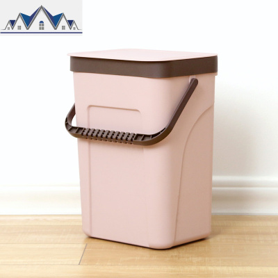 壁挂式垃圾桶家用厨房干湿分类收纳桶大号卫生间塑料有盖垃圾筒 三维工匠