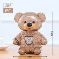 存钱罐儿童防摔储蓄罐储钱罐女孩创意卡通可爱网红透明塑料大容量 三维工匠 升级版-透明卫衣[加厚防摔破损补寄]