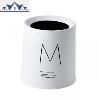 北欧圆形迷你无盖桌面垃圾桶茶几客厅办公室书房双层日式简约创意 三维工匠