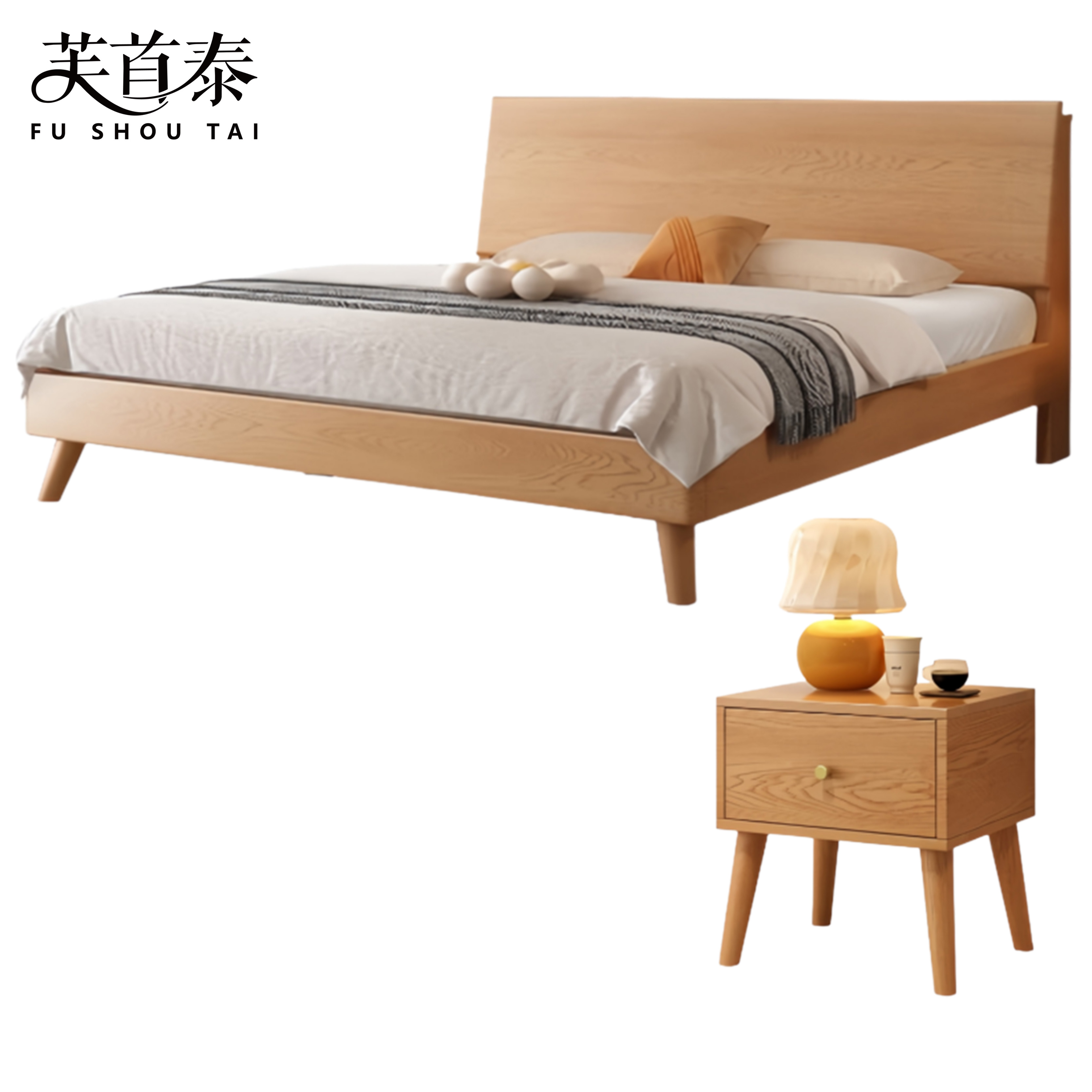 芙首泰床+床头柜2000*1500*300mm(1床2柜)套