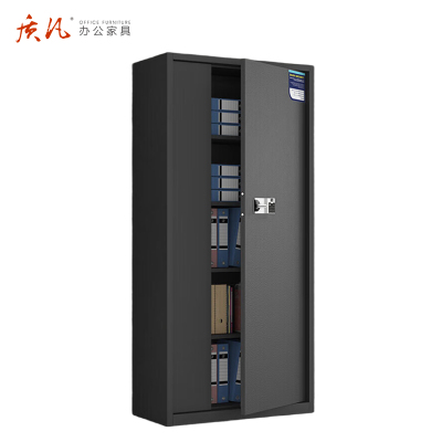 质凡 保密柜通体柜无抽黑色/国保指纹锁款 /ZF-BMG056/1850*420*900mm(厚度0.8mm)