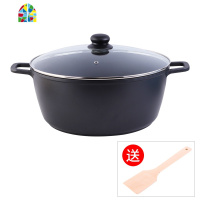 专用熬阿胶糕锅复底商用不粘锅火锅汤锅炖锅电磁炉 FENGHOU 32cm(带黑木铲)