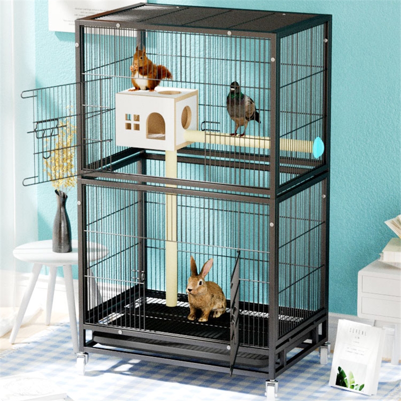 松鼠笼三层龙猫米妮貂笼花枝鼠别墅龙猫柜笼大号貂笼宠物鸟笼