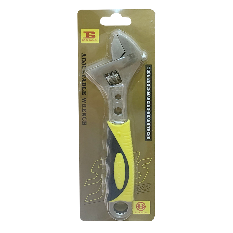 波斯(BOSI) 荧光系列高档胶柄活动扳手 12"/300mm 把