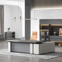 创世人 简奢系列老板桌班台总裁办公桌主管桌2.2m