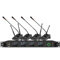 惠度(HuiDu)无线一拖四话筒鹅颈会议麦克风 BS-G40E(销售单位:套)