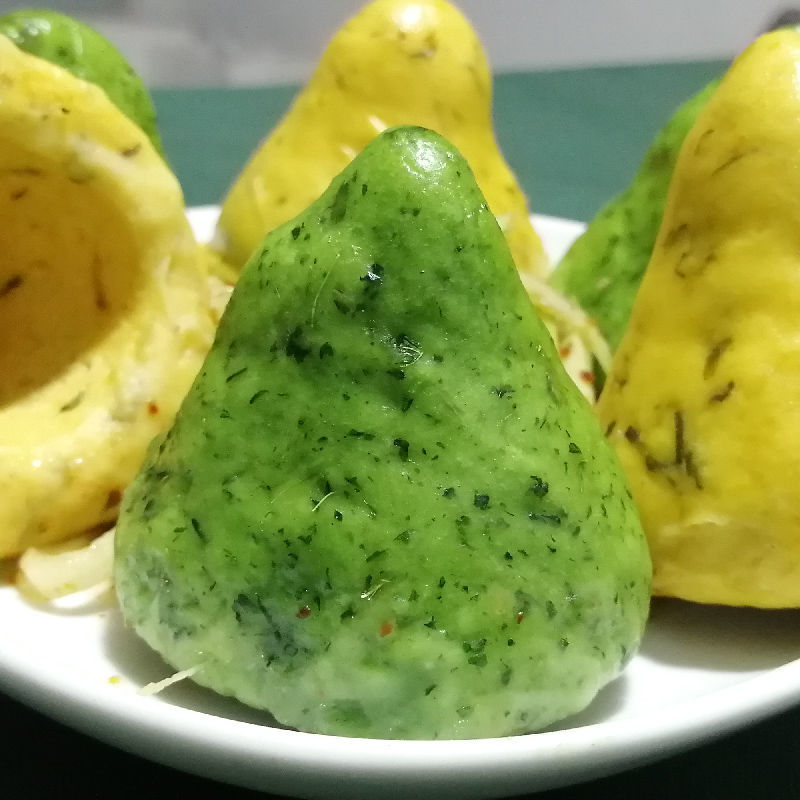 窝头粗粮五谷杂粮不加糖绿色营养面食速冻配菜野菜早餐馒头 荠菜 槐花