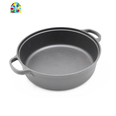 铸铁平底锅无涂层锅家用煎锅生铁烙饼锅多用汤锅炖锅火锅加厚 FENGHOU AW直径29cm无盖